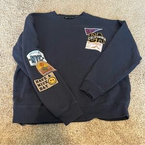 Blue patch sweatshirt
